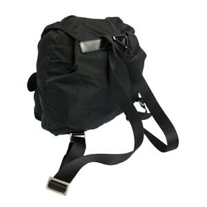 Prada Daybag Tessuto Black Two Pocket Rucksack Backpack